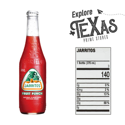 12-Pack 12 oz 100% Jarritos of Fruit Punch Mexican Soft Drink Glass Bottle fl Made with Natural Sugar