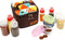 Travel Spice Containers Kit, 3 Pcs 2.7 oz Liquid Spice Bottles, 3 Pcs 3.3 oz Sauce Bottle, Durable Storage Bag for