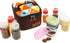 Travel Spice Containers Kit, 3 Pcs 2.7 oz Liquid Spice Bottles, 3 Pcs 3.3 oz Sauce Bottle, Durable Storage Bag for