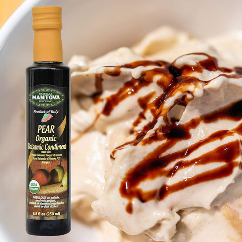 8.5 (Pack 2) Mantova Organic Balsamic Vinegar, Pear, Ounce