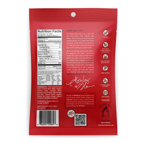 Pack, Pack (4) Grass Fed Beef Jerky Variety by PREVAIL - Low Sodium and Gluten Free! | Umami, Spicy, Lemongrass