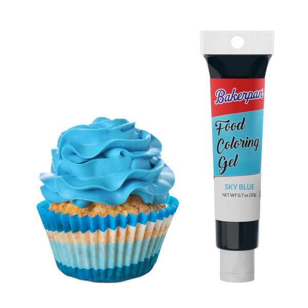 Bakerpan Sky Blue Gel Food Coloring for Baking, Edible Food Coloring Gel for Cake Decorations, Royal Icing - .70 oz,