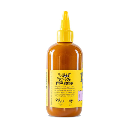 9.8 oz. 1 Yellowbird Small Batch Plum Reaper Hot Sauce Pantry Size (Medium Hot | Bottle | Made in Texas)