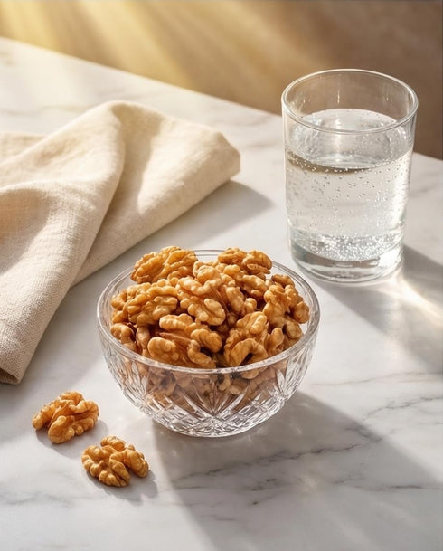 Kernelia Nuts Packed 1 lb California Chandler Raw Walnuts Halves and Pieces Shelled, Fresh Clean Ready to Use, Raw