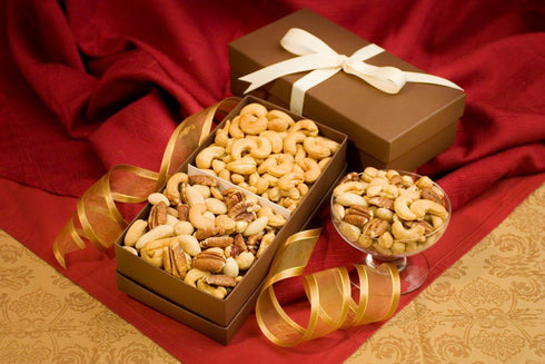 Cashew & Mixed Nuts Gift Box Duo (Unsalted)
