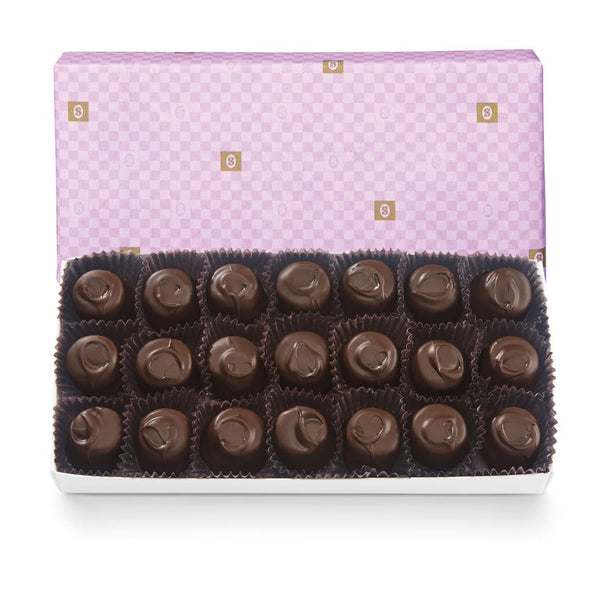See's Candies 1lb Dark Raspberry Cream Lavender Wrap