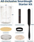 47 oz Lorzon Sourdough Starter Jar Kit - Large Wide Mouth Bread Starter Jar with Feeding Tracking Band, Silicone
