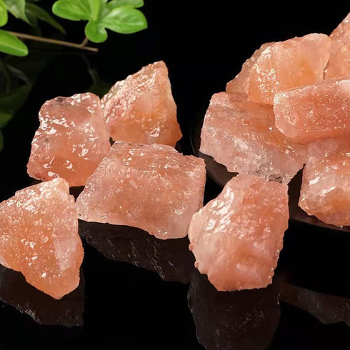 RCSTONE 1.18 1.97 Inches, 0.22 M33, Himalayan Pink Crystal Salt Stones, to Pounds for Salt Lamp, Bowl, and Decorations