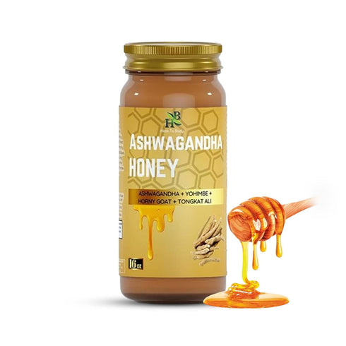 Herb To Body Ashwagandha Honey Organic 16 oz, Wildcrafted Organic Honey for