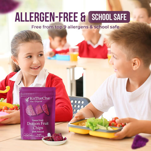 1.08 Oz (Pack 4), KOTHECHE Dragon Freeze Dried Fruit, of Low Calorie Snacks, Gluten Free Snacks, Healthy Vegan Chips