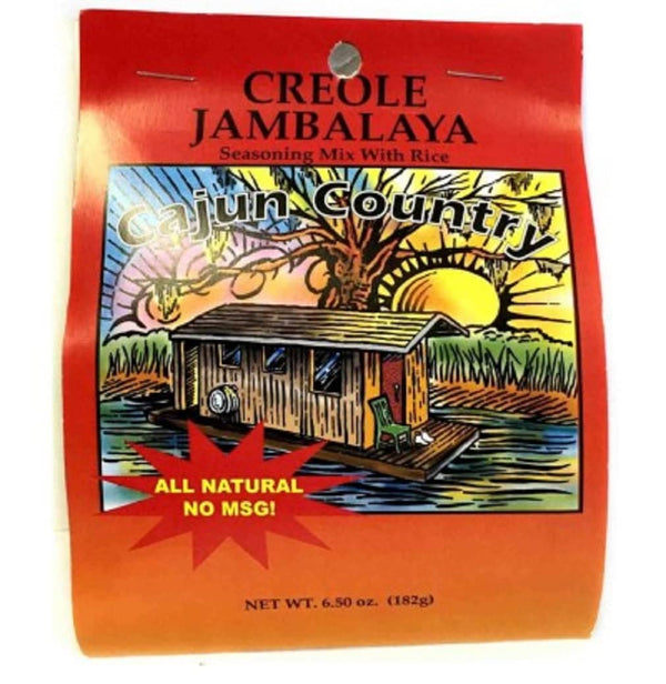 Cajun Country Creole Jambalaya Seasoning Mix With Rice, 6.5 Ounce Bag (No MSG, All