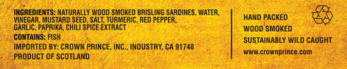 3.75-Ounce (Pack 12) Crown Prince One Layer Brisling Sardines in Mustard, Cans