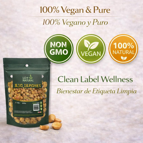 3oz Nature100% Ajo Japones (Japanese Garlic) Premium Quality resalable Bag Keeps Garlic Always Fresh! Crafted By All