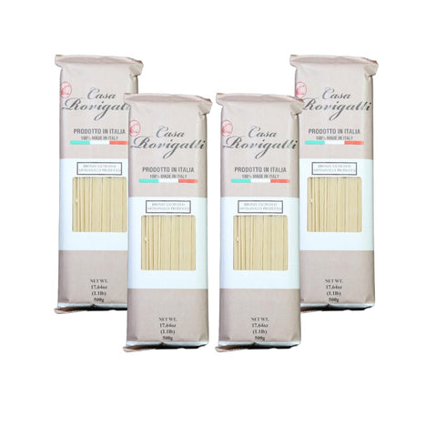 Casa Rovigatti Bronze Extruded Italian Spaghetti, Artisanal Made in Italy, 17.64 oz,