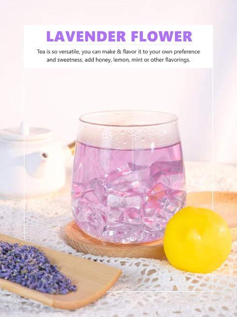 114g/4oz TeeLux Lavender Flowers Tea, Dried Lavender Buds for Drinks, Baking, DIY Beauty, Crafts, Sachets, Delightful