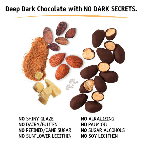 2 Pack Hu Hunks Vegan Chocolate Covered Almonds With Sea Salt | | Non-GMO, Gluten Free, Paleo, Organic Dark Chocolate