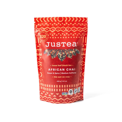 JusTea AFRICAN CHAI | Loose Leaf Black Tea | Recyclable Refill Pouch