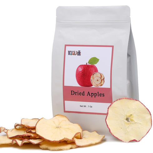 WZQLAOYS Dried Apples,Dehydrated Apple Slices 7oz/200g,No Sugar Added,for Healthy Snacking Potpourri and Bowl
