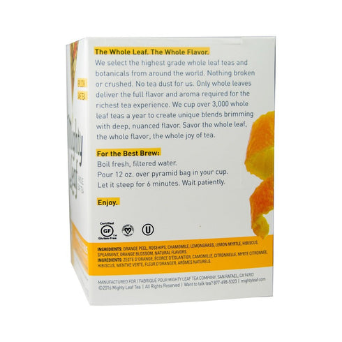45 (Pack 3, 15CT Mighty Leaf Whole Leaf Tea, Chamomile Citrus, Tea Bags of each) Individual Pyramid-Style Tea Sachets