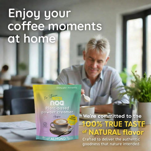 12.4 oz Pack 1 NOA Coffee Creamer Powder Plant Based - Dairy Free Coconut & Almond Milk Creamer - Vegan, Keto, Zero
