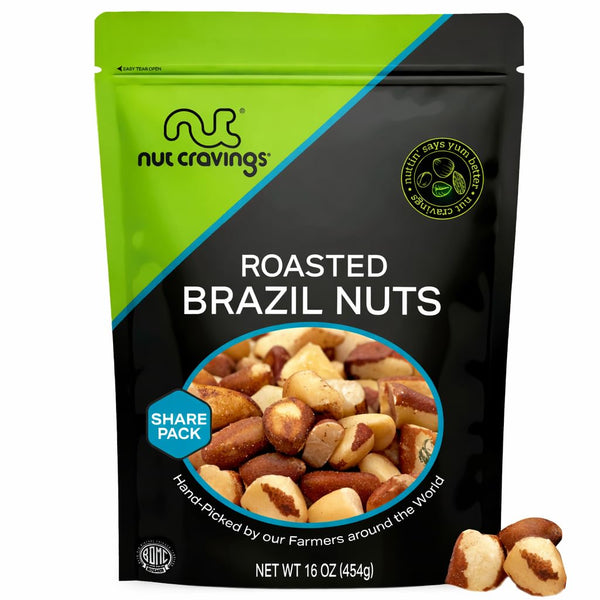 NUT CRAVINGS - Brazil Nuts Roasted & Unsalted - No Shell, Whole