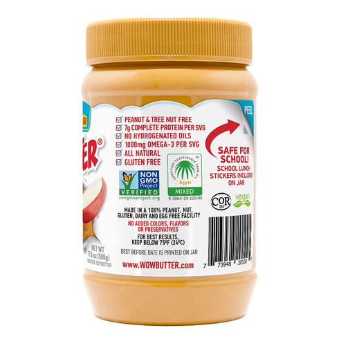 1.1lb Wowbutter Natural Peanut Free Creamy Jar