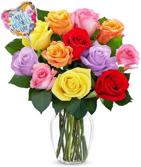 From You Flowers - Stunning Gerbera Daisies - 10 Stems with Glass