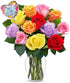 From You Flowers - Stunning Gerbera Daisies - 10 Stems with Glass