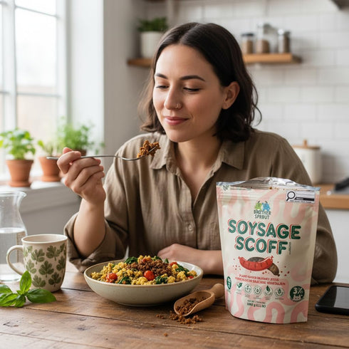 2 500g 3.5kg) Brother Sprout Salt Beefy + Soysage Scoff Bundle | Plant-Based Beef & Sausage Dry Mix | High Protein