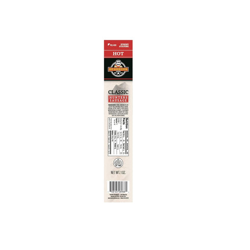 BFYSYO 24 Count, 1 oz Dearborn Sausage, Hot Classic Hunters Sausage Single Serve Sticks, Each