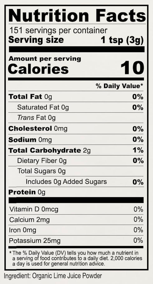 1 lb, Anthony's Organic Lime Juice Powder, Freeze Dried, Unsweetened, Gluten Free, Non GMO