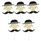 BinaryABC Happy Father's Day Cake Topper Cake Picks, 5Pcs Birthday Cake Decorations for Dad
