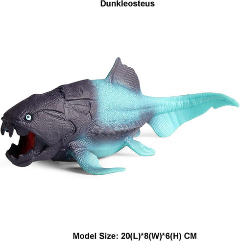 Flormoon Animal Figures, 1pcs Rubber Dunkleosteus Action Model, Stress Relief Educational Toy for Kids