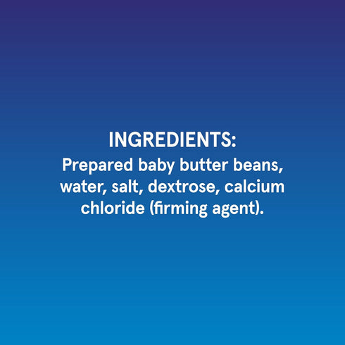 16 oz (Pack 12) BUSH'S BEST Canned Baby Butter Beans, Source of Plant Based Protein and Fiber, Low Fat, Gluten Free