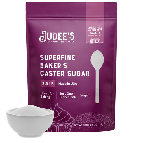 Judee's Gluten Free Superfine Caster Sugar - Fast-Dissolving Superfine Sugar for Baking
