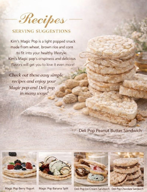 12-Pack: 0 Kim's Magic Pop Honey Wheat Flavor Freshly Popped Rice Cakes, Healthy Grain Snack, Weight Watchers Point