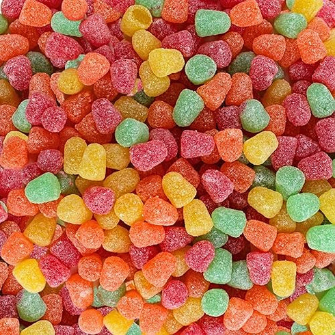 (3 Sour Candy Gum Drops - Old Fashioned Gumdrops - Jelly Drops Candy- Sour Jelly Gum Drops Candy Bulk, Fruity Flavor