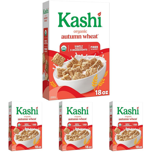 Kashi Breakfast Cereal, Organic, Whole Grain, Autumn Wheat, 18oz Box (1 Box)