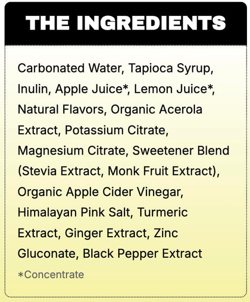 100% 12 oz Pack 12 Dont Drink - Lemon Ginger - Prebiotic Soda - Electrolytes, Vitamin C, Turmeric - fl Cans