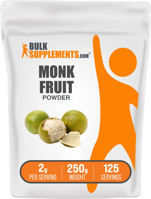 BulkSupplements.com Monk Fruit Powder - Monk Fruit Sweetener, Sugar Substitute for Baking