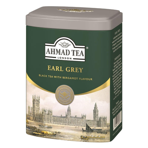 Ahmad Tea Caddy Gift Tin, Earl Grey, English Scene, 100 Gram