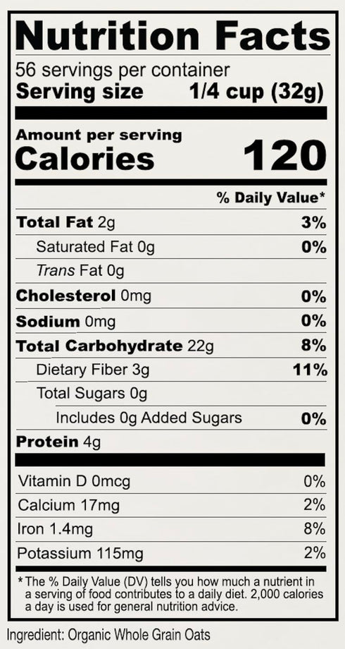 4 lb, Anthony's Organic Whole Grain Oat Flour, Gluten Free, Non GMO, Non Irradiated, Finely Ground, Vegan