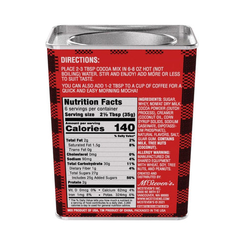 8 McSteven's Hot Chocolate, Winter Warmer Season's Greetings Red Plaid, Ounce