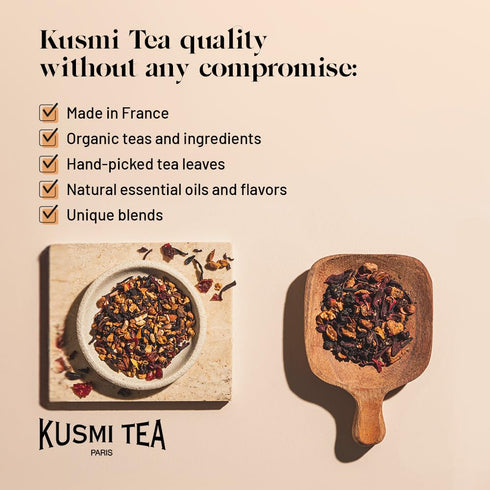 100% 3.5 oz 50 Kusmi Tea - BB Detox - Iconic Detox Tea - Organic - Blend of Green Tea, Mate & Grapefruit - Organic