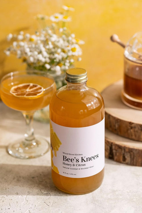 16 oz. Wood Stove Kitchen - Bee's Knees Mix | Cocktail & Mocktail Mixer - Natural Craft Syrup with Tasty Flavors