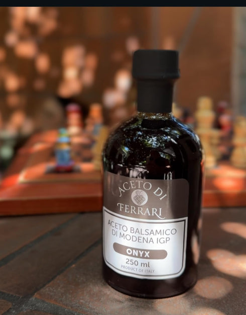 250ml Aceto Di Ferrari Onyx Label Italian Balsamic Vinegar of Modena, Italy, IGP Certified, bottle