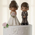Precious Moments Perfect Couple Bride Figurine - Brunette Hair, Medium Skin Tone, Bisque Porcelain Wedding Cake Topper,