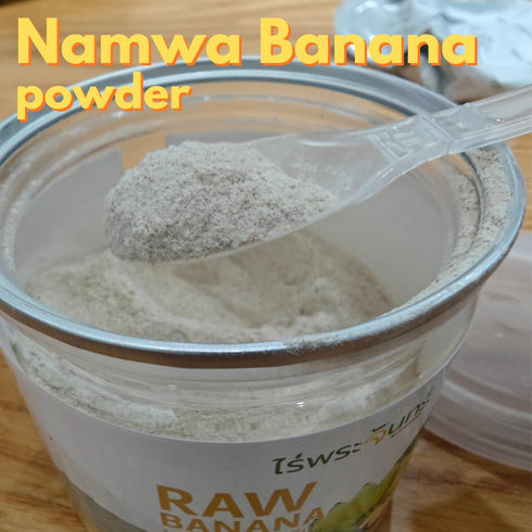 100g 100% Raw Banana Powder Natural Green Banana Flour Made from Thai Namwa Bananas | No Sugar, No Additives
