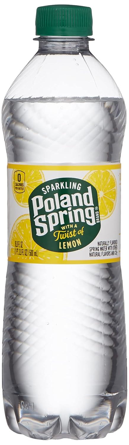 POLAND SPRING Lemon Sparkling Water 24 pk, 0.5 LT
