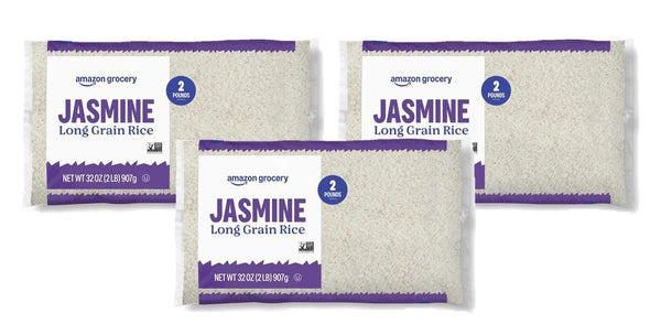 Amazon Grocery, Jasmine Long Grain Rice, 2 Lb (Previously Amazon Fresh, Packaging
